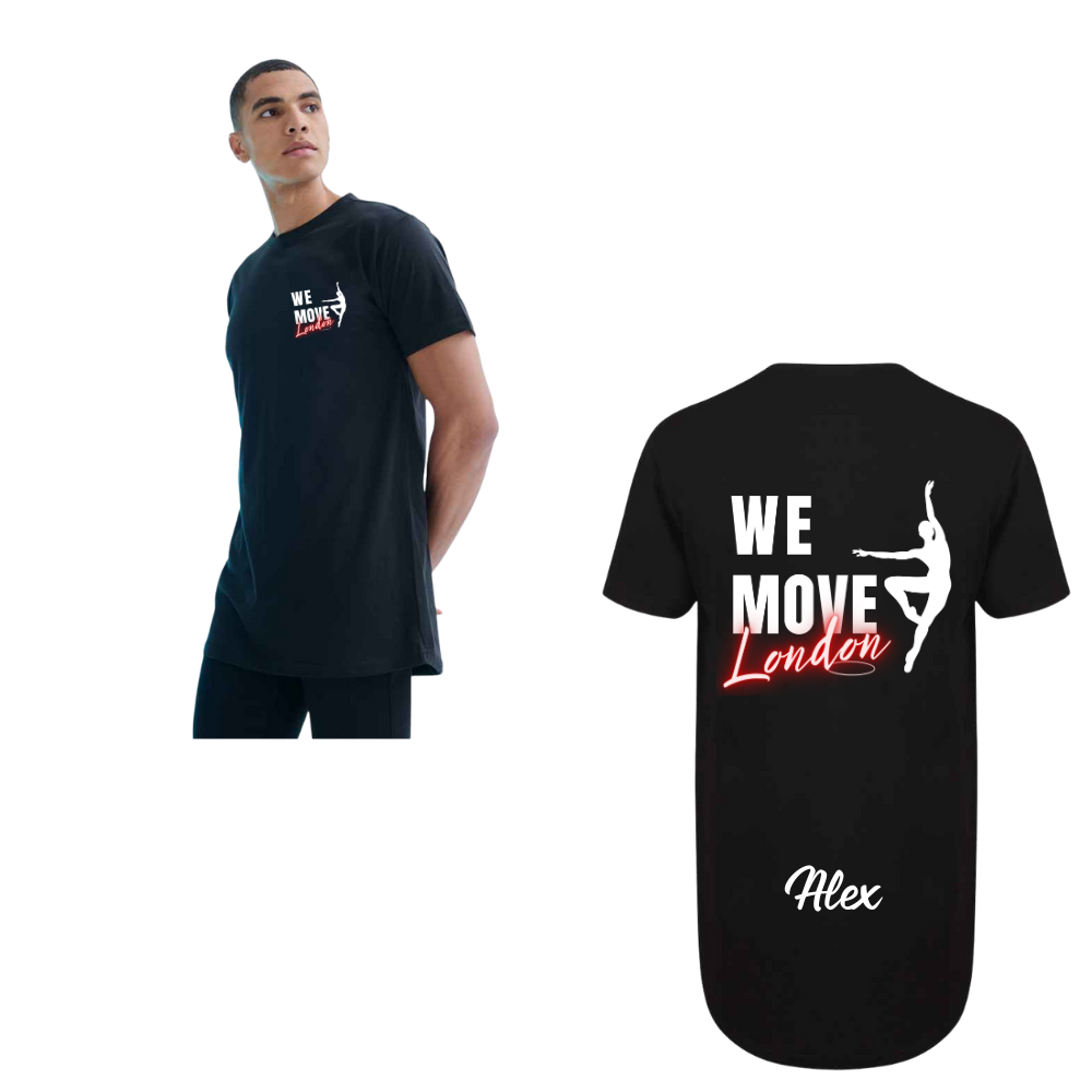 We Move London Dipped Hem Tshirt