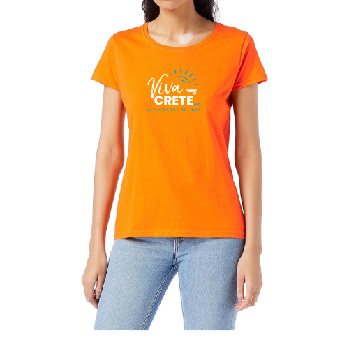 Viva Crete Orange Womens Tshirt