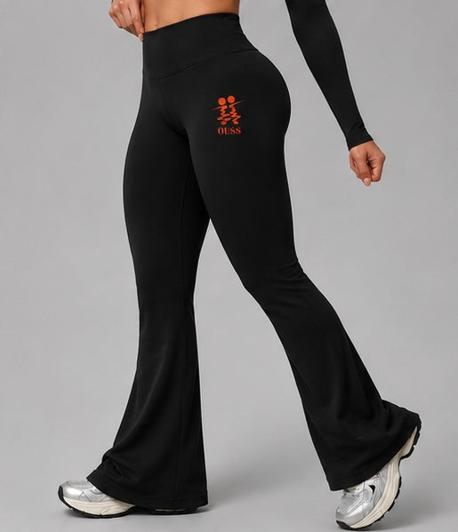 OUSS Black Flared Leggings