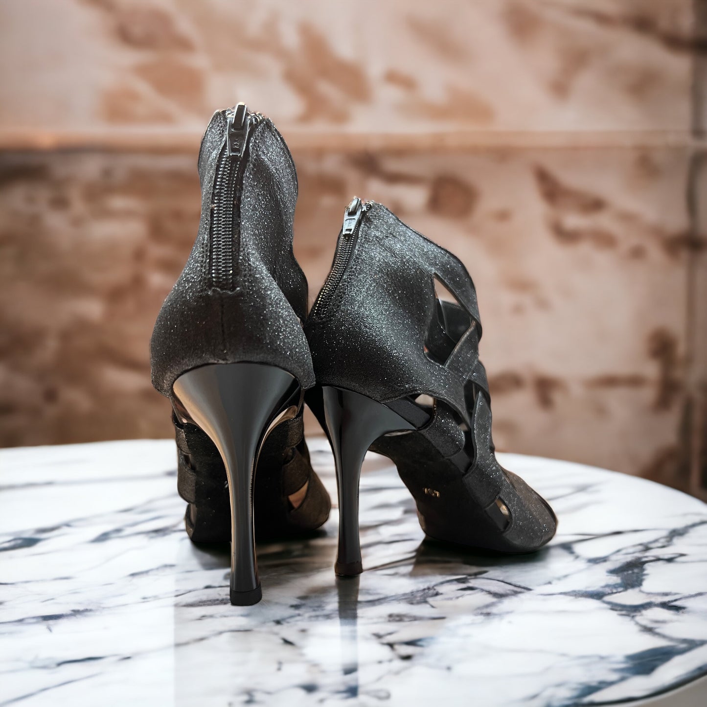 Shaula Black Glitter Black 4"Heel