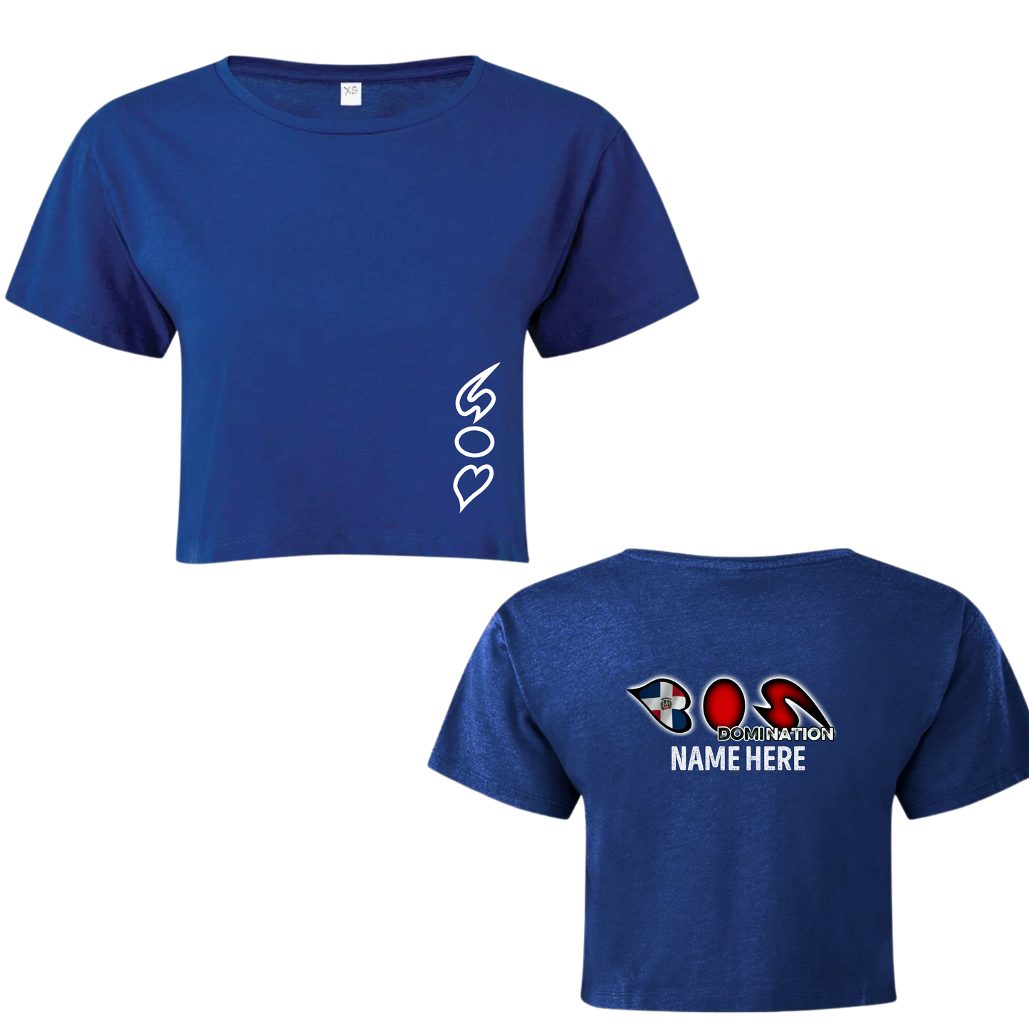 BOSdomination Blue Crop Top